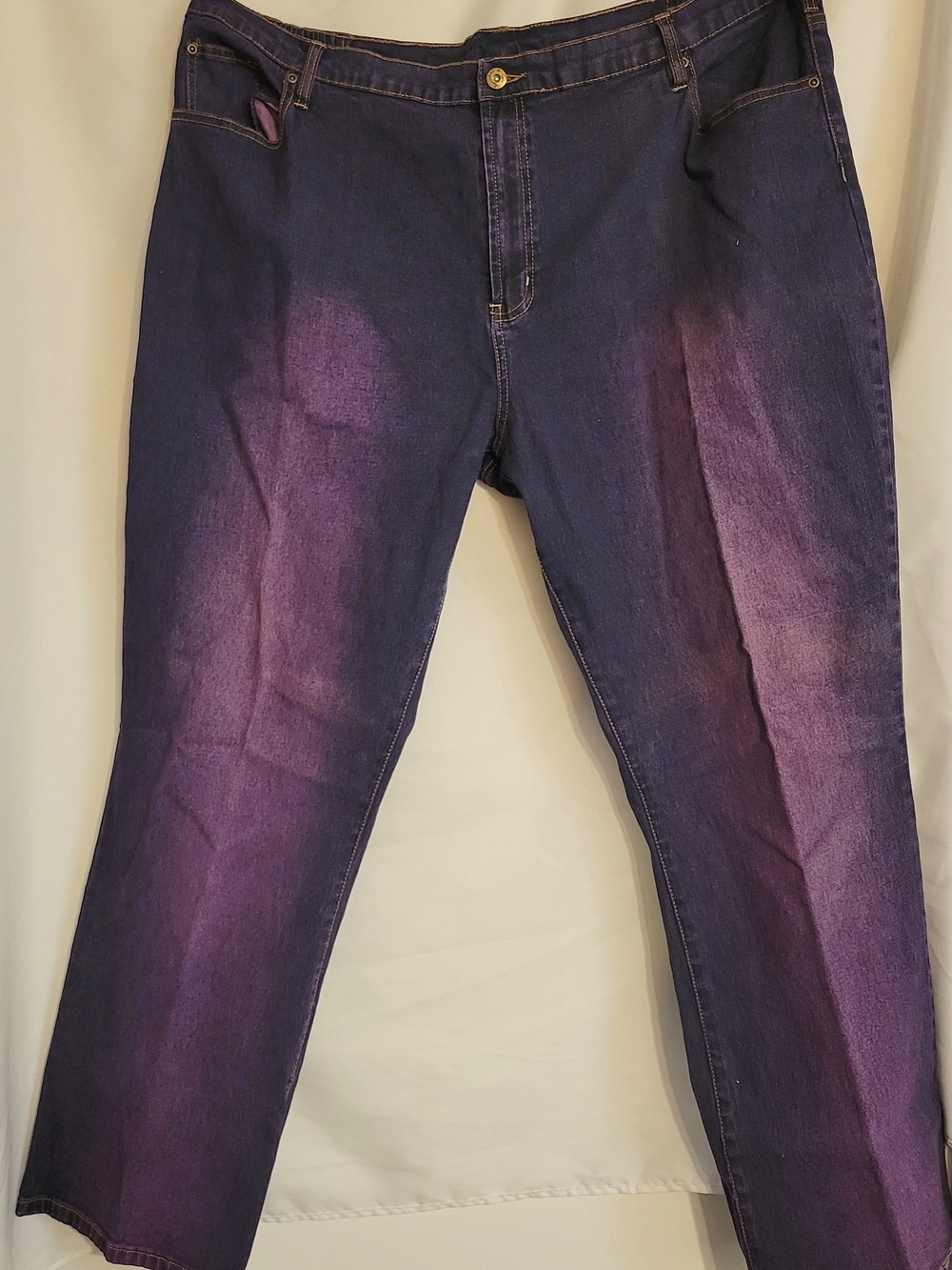 Diane Gilman Purple Ombre Flare Jeans - Picture 2 of 4